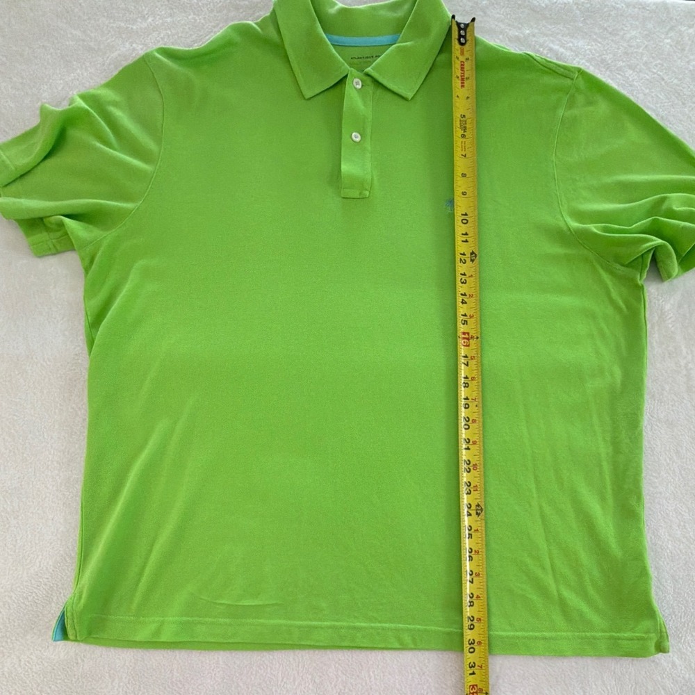 Lilly Pulitzer Atlantique Polo Men XXL Lime Green Cotton Pique Short Sleeve - Picture 9 of 9